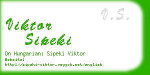 viktor sipeki business card